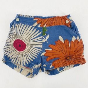 Project Pomona Baby Girls Eco Fit Adjustable Shorts Blue Floral Sz 9-18 Months